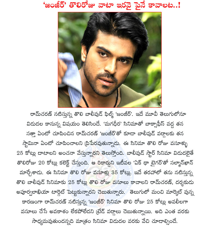 ram charan,zanjeer,1st day collections,25 crores,zanjeer 1st day collection,apoorva lakhiya,mega powerstar bollywood movie,ram charan bollywood movie,zanjeer movie news,ram charan target 25 crores,ram charan in zanjeer movie  ram charan, zanjeer, 1st day collections, 25 crores, zanjeer 1st day collection, apoorva lakhiya, mega powerstar bollywood movie, ram charan bollywood movie, zanjeer movie news, ram charan target 25 crores, ram charan in zanjeer movie